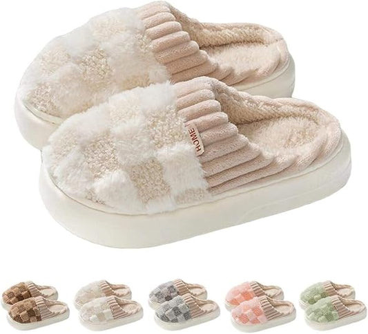 Checkered Slipper House Slippers for Women