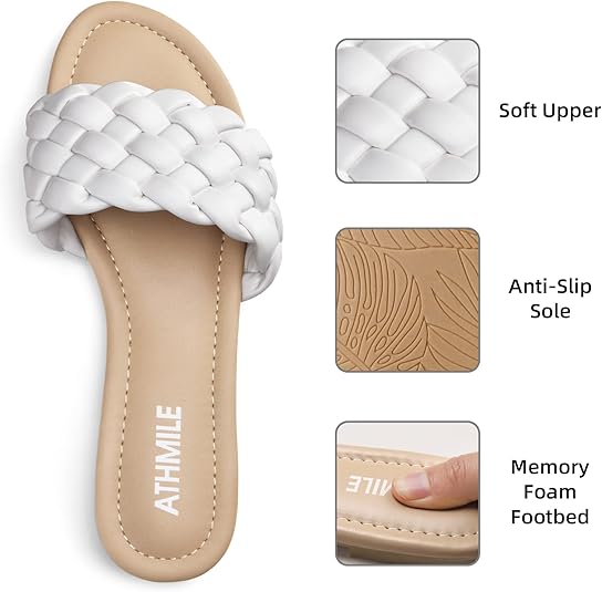 Braided Womens Sandals Round Open Toe